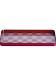 Tablett Minimal Muster M, Bordeaux/ hellblau