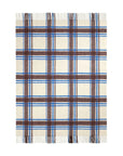 Decke kariert, braun/blau