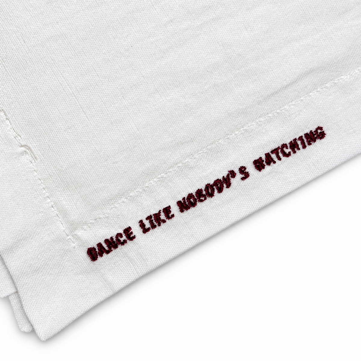 Stoffserviette mit Schriftzug , 3 Motive