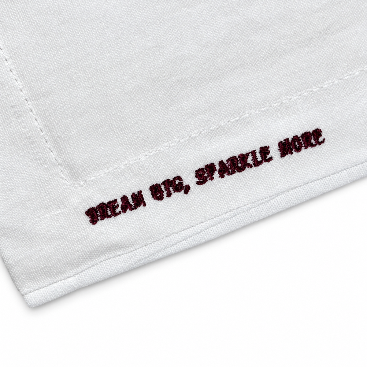 Stoffserviette mit Schriftzug , 3 Motive