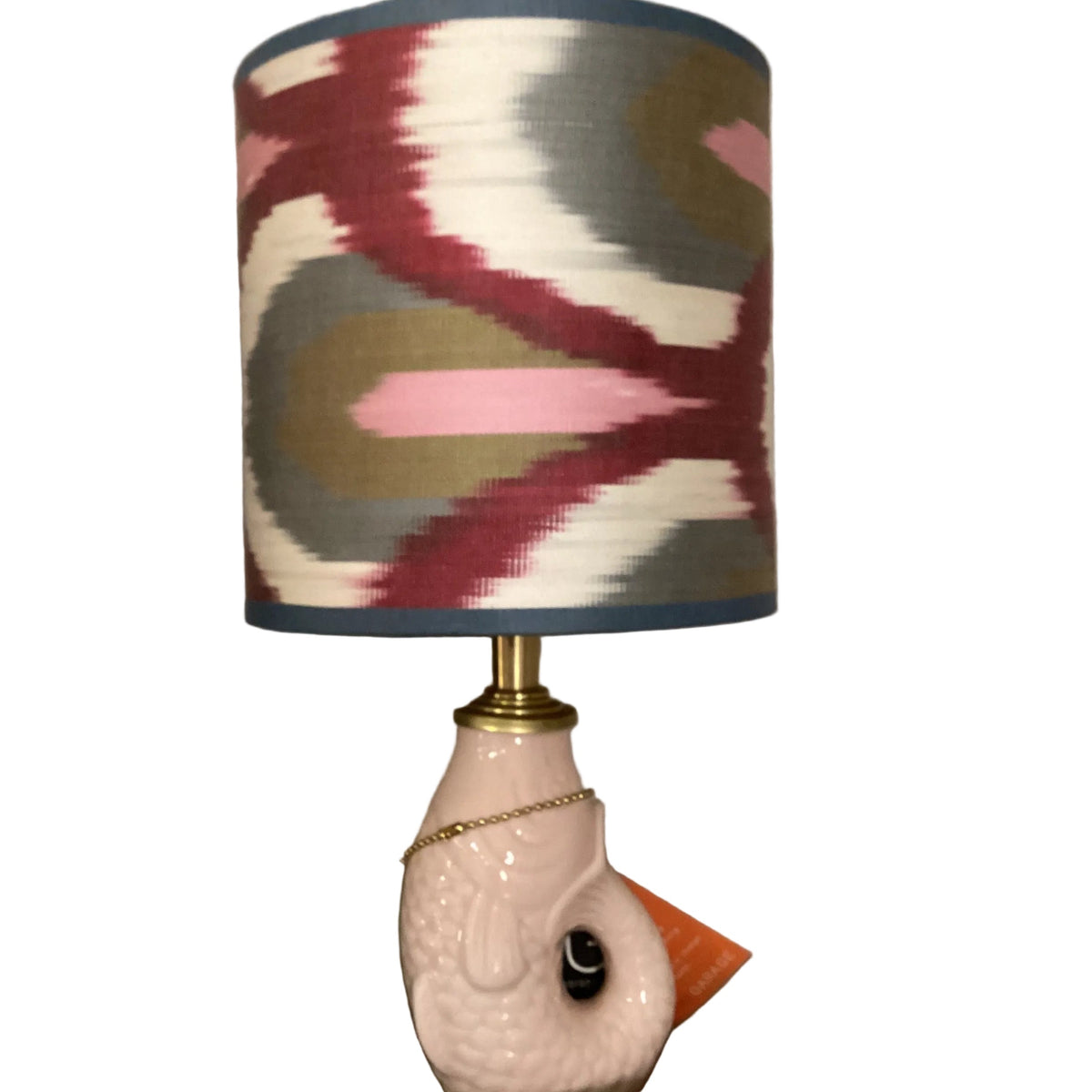 Lampenschirm Pfau pink/salbei/weiß