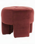 Pouf Samt Burgunder