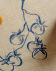 Tischdecke in Bistro-Illustration, naturweißer Grund