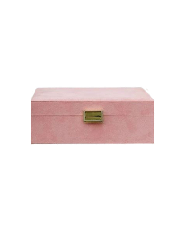 Schmuckbox groß Velours rosé einstöckig