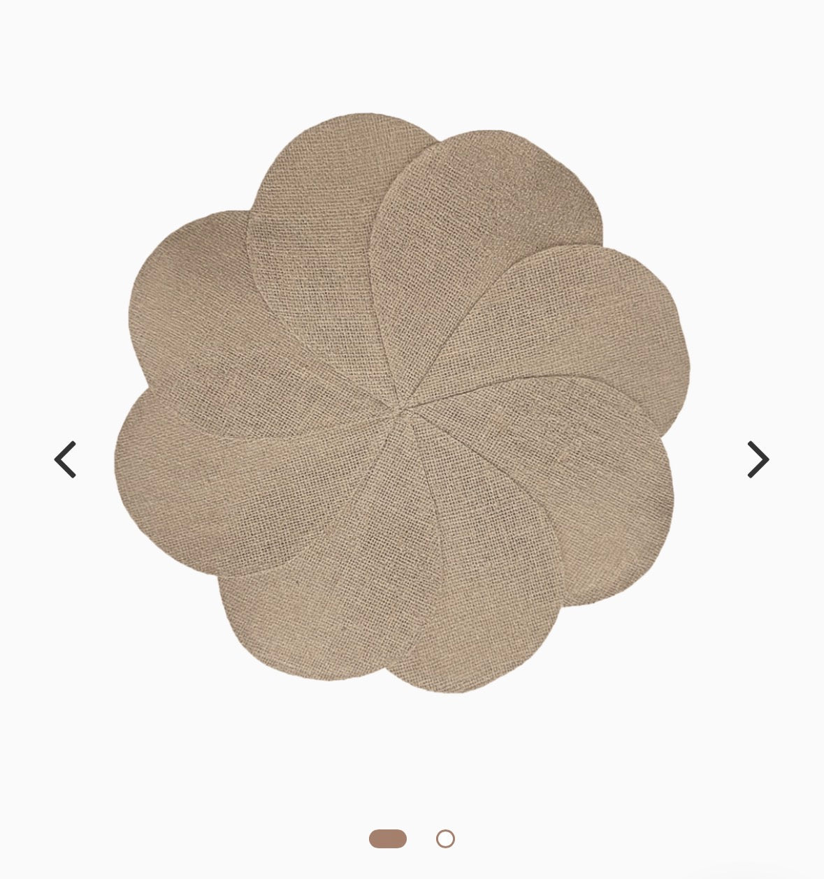 Tischset rund Blüte beige