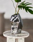 Vase skulptural chrom