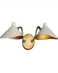 Wandlampe 2 armig beige