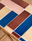 Beistelltisch Fliesen multicolor/ Rattan