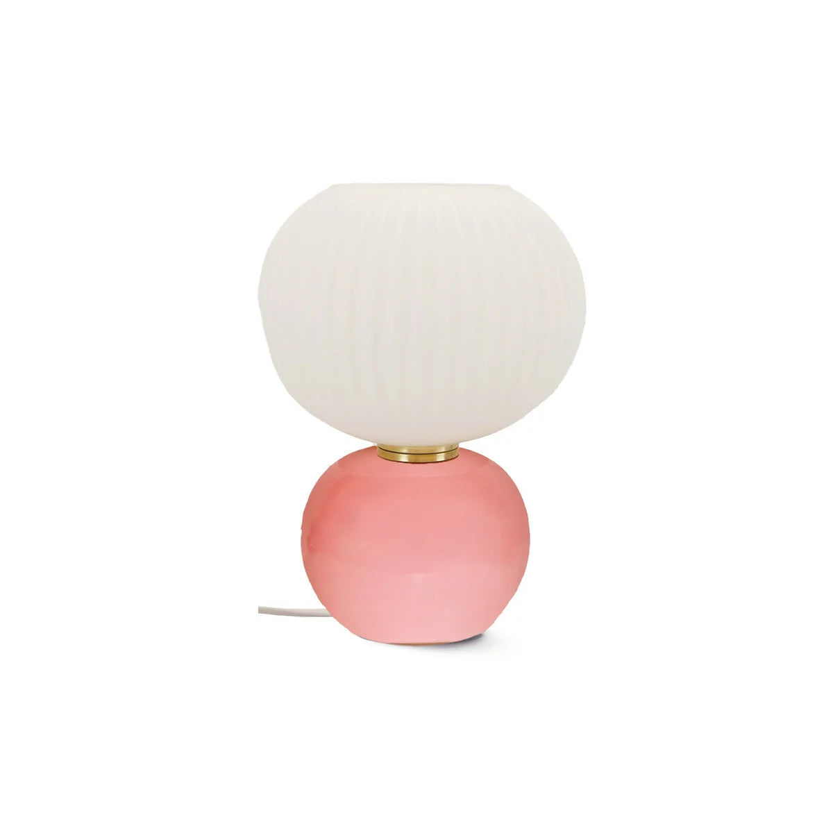 Tischlampe aus Glas, rosé