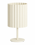 Tischlampe weiß gerillt, Metall